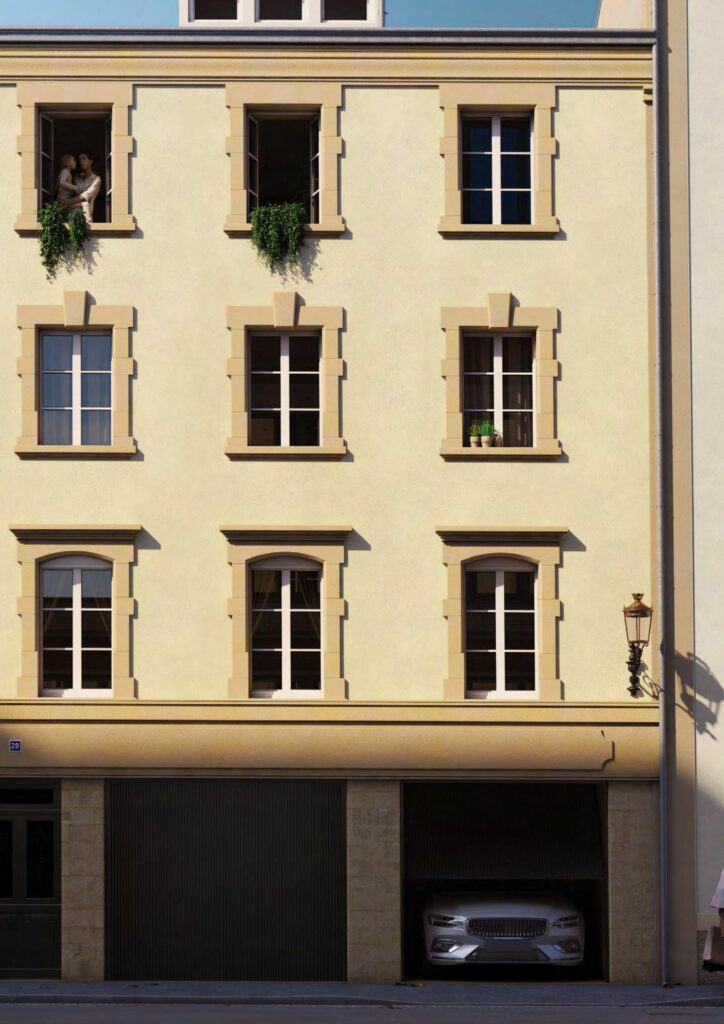 Projet loi Malraux avec en vue la façade de la résidence Saint Eucaire du Groupe FL à Metz